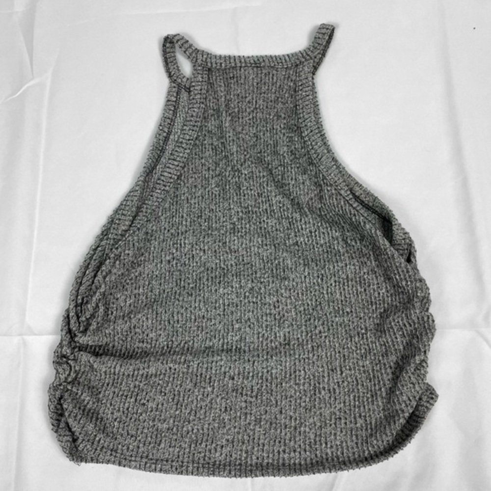 Grey Halter Cropped Tank